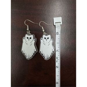 Sheet Ghost Cat Acrylic Dangle Earrings